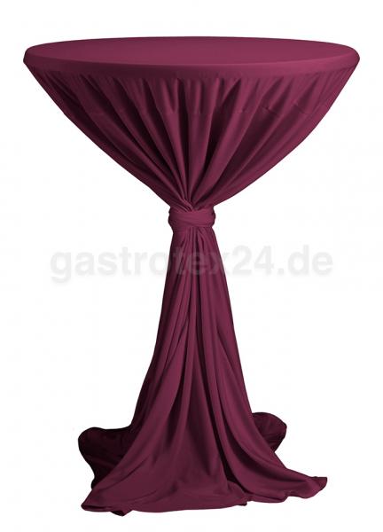 Stehtischhusse "President" - 100% Polyester - für Stehtische 80-90 cm rund - Farbe: bordeaux